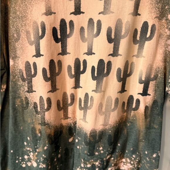 Bella Canvas Green and Orange Short Sleeve Tee - Picture 2 of 4